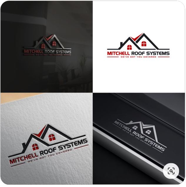 Roofing company logo