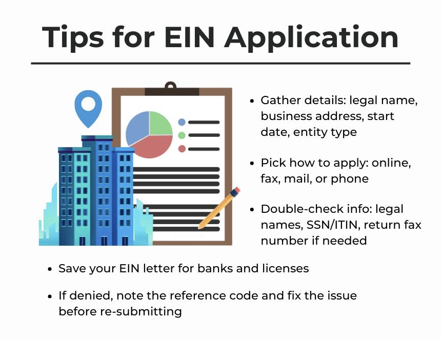 tips for EIN application